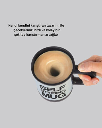 Paslanmaz Çelik Kendi Kendini Karıştıran Akıllı Kupa – Isı Yalıtımlı