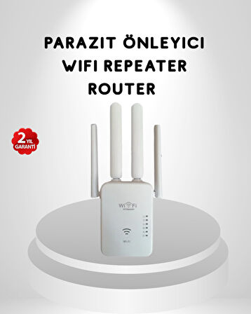 300Mbps WiFi Menzil Genişletici 4 Antenli WPA3 Güvenlikli Priz Tipi Repeater