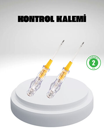 Elektrik Test Kalemi Neon Işıklı Nikel Kaplama 110-220V Dirençli