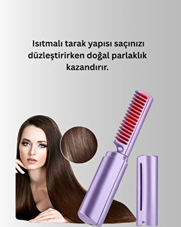 USB Şarjlı Kablosuz Saç Düzleştirici – Seyahat ve Günlük Kullanım