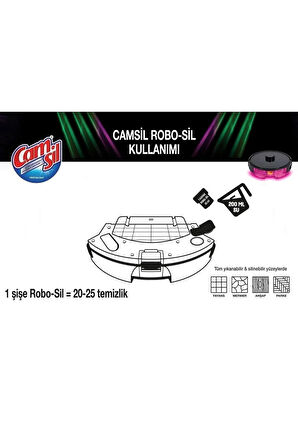 Camsil Robot Süpürge Deterjanı Robo-sil Yüzey Temizleyici Floral 900 ml