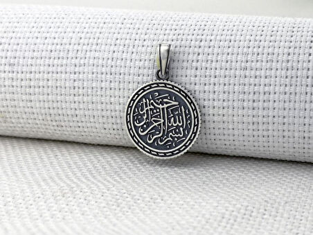 Besmele-i Şerif Dualı 925 Ayar Gümüş Kolye Ucu
