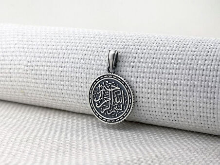 Besmele-i Şerif Dualı 925 Ayar Gümüş Kolye Ucu