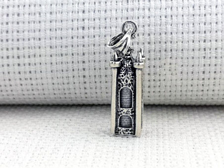 Minare Tasarımlı Cevşeni Kebir Dualı 925 Ayar Gümüş Cevşen Kolye Ucu