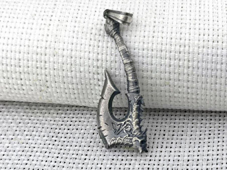 Viking İskandinav Savaşcı Baltası Üç Boyutlu 925 Ayar Gümüş Kolye Ucu