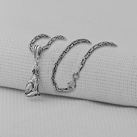 Uluyan Kurt 925 Ayar Gümüş Kolye