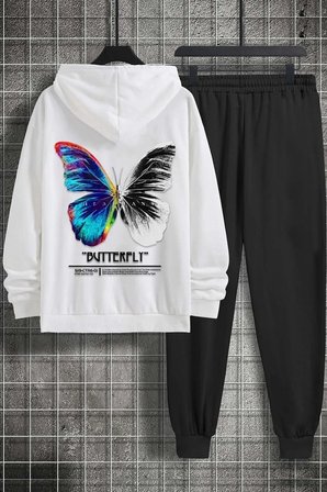 Unisex Butterfly Baskılı Eşofman Takımı