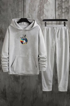 Unisex Nasa Baskılı Eşofman Takımı