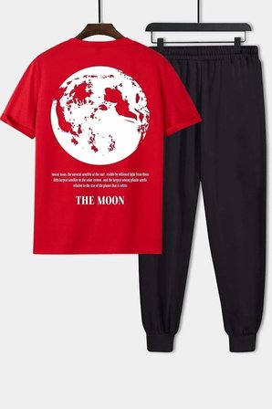 Unisex The Moon Baskılı 2'li Eşofman Takımı