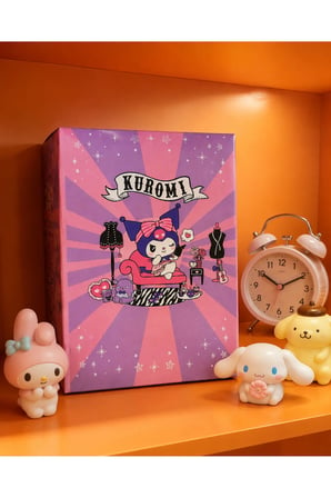 Sanrio Kuromi Temalı Kitap Görünümlü Dekoratif Saklama Kutusu – Kawaii Pembe Tasarım, Takı ve Aksesuar Düzenleyici, Hediye