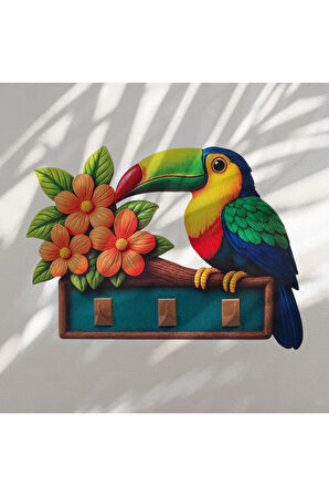 Evinize Uğur , Huzur ve Bereket getirecek Tukan Kuşu Anahtar Panosu