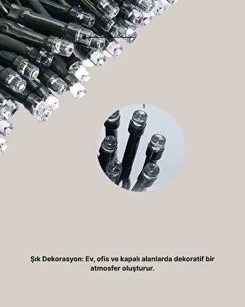 10 Metre LED Işıklı Dekoratif Parti ve Kutlama Aydınlatması
