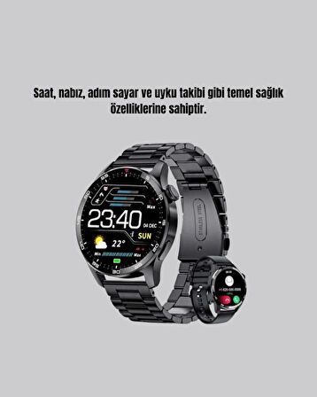 100mAh Şarjlı Akıllı Saat - Mesaj Bildirimi, Müzik Kontrolü ve Ergonomik Tasarım