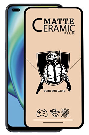 Oppo Reno 4 Lite Mat Tam Full Kaplayan Seramik Nano Cam Ekran Koruyucu