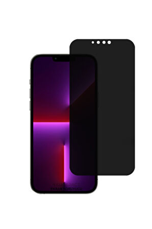 Iphone 13 Pro Max Mat Seramik Nano Tam Kaplayan Full Ekran Koruyucu Siyah