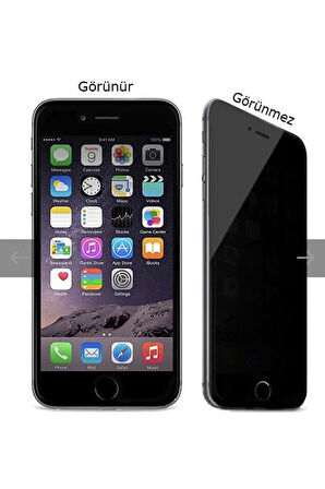 Iphone 7 8 Se Mat Hayalet Ekran Gizli Privacy Tam Kaplayan Kırılmaz Cam Seramik Ekran Koruyucu Siyah
