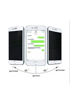 Iphone 6s Mat Hayalet Ekran Gizli Privacy Tam Kaplayan Kırılmaz Cam Seramik Ekran Koruyucu Beyaz