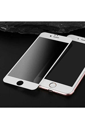 Iphone 8 Uyumlu Mat Hayalet Ekran Tam Kaplayan Kırılmaz Cam Seramik Nano Ekran Koruyucu Beyaz