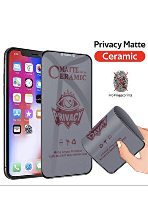 Iphone Xr Mat Hayalet Ekran Gizli Privacy Tam Kaplayan Kırılmaz Cam Seramik Nano Ekran Koruyucu