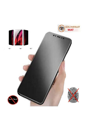 Iphone 11 Pro Max Mat Hayalet Ekran Gizli Privacy Tam Kaplayan Kırılmaz Cam Seramik Ekran Koruyucu