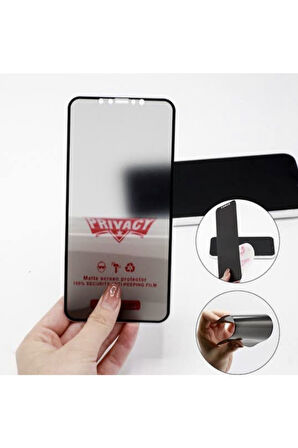 Iphone 11 Pro Max Mat Hayalet Ekran Gizli Privacy Tam Kaplayan Kırılmaz Cam Seramik Ekran Koruyucu