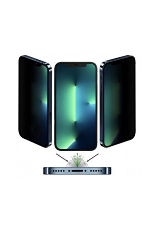 Iphone 13 Pro Max Mat Hayalet Ekran Gizli Privacy Tam Kaplayan Kırılmaz Cam Seramik Ekran Koruyucu