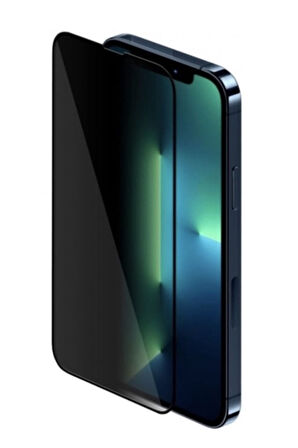 Iphone 13 Pro Max Mat Hayalet Ekran Gizli Privacy Tam Kaplayan Kırılmaz Cam Seramik Ekran Koruyucu