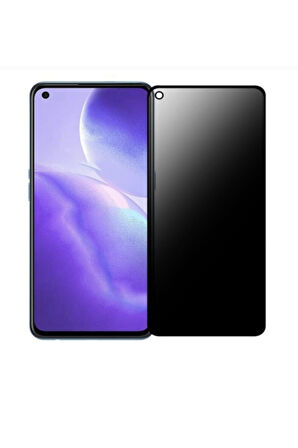 Oppo A54 Uyumlu Mat Hayalet Ekran Gizli Privacy Tam Kaplayan Kırılmaz Cam Nano Ekran Koruyucu