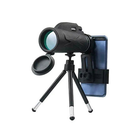 Ultra HD Monoküler 80x100 Zoomlu Dürbün Su Geçirmez Kamp Kuş Gözlemi Doğa Tripodlu Telefon Tutacağı