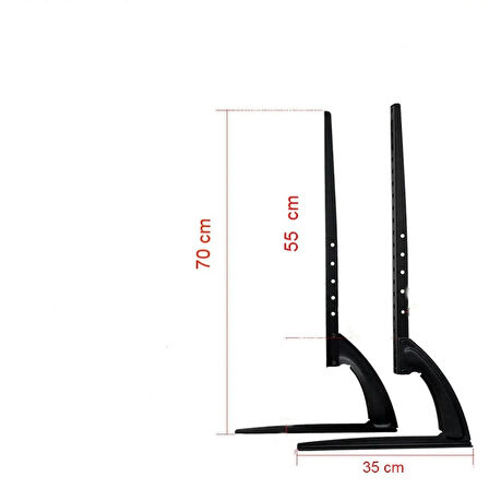 32-75" Evrensel Masaüstü TV Lcd Led Standı Sabit Ekran Yükseklik Ayarlanabilir Şık Dayanıklı Tasarım