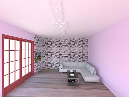 Motifpiyer Motifli Tavan Göbegi Led Spotlu Tmg -54-S-290Cm-87Cm