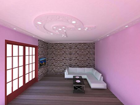 Motifpiyer Motifli Tavan Göbegi Led Spotlu Tmg -düz-14 Cap 160Cm