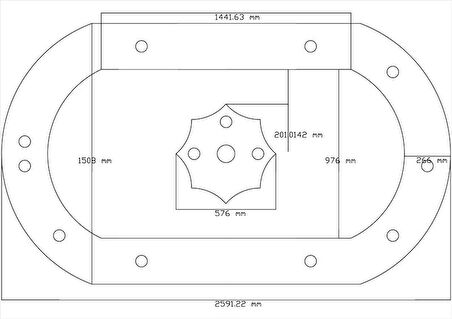 Motifpiyer Motifli Tavan Göbegi Led Spotlu Tmg -duz-o-150Cmx260Cm