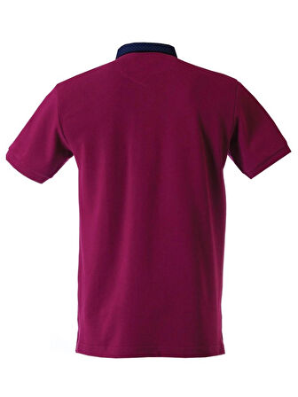 POLOKOTON %100 Pamuk Mor Polo Yaka Cepli Kısa Kollu Erkek T-Shirt – Nefes Alabilen Yazlık Şık Tasarım