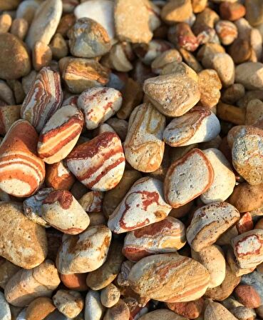 DOLOMİT TAŞI SARI ÇİZGİLİ 4-6 cm 10 KG DOĞAL DEKORASYON TAŞI