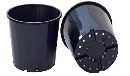 SİYAH ÜRETİM SAKSISI 10 ADET - 7 LT 22.5 CM