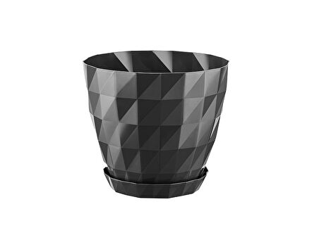 MODULAR SQUARE SAKSI 5 ADET - 1.85 LT SİYAH DEKORATİF SAKSI