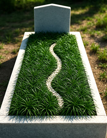 MEZAR - KABİR OSMANLI ÇİMİ SETİ - 50 ADET GÖLGE ÇİMİ + 20 KG BEYAZ DOLOMİT TAŞI