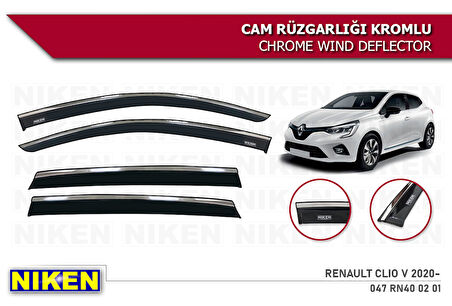 CLİO 5 ARACA ÖZEL KROMLU CAM RÜZGARLIĞI NİKEN 2020 2021 2022 2023 2024