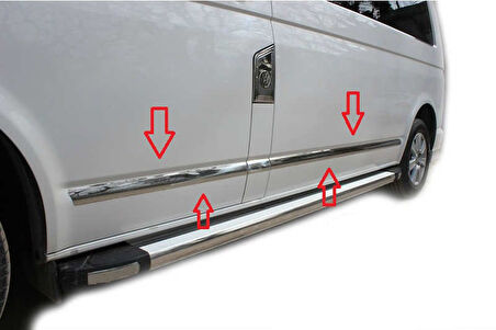 TRANSPORTER T6 YAN KAPI ÇİTASI 7 PARÇA KROM 2015 2016 2017 2018 2019 2020 UZUN ŞASE