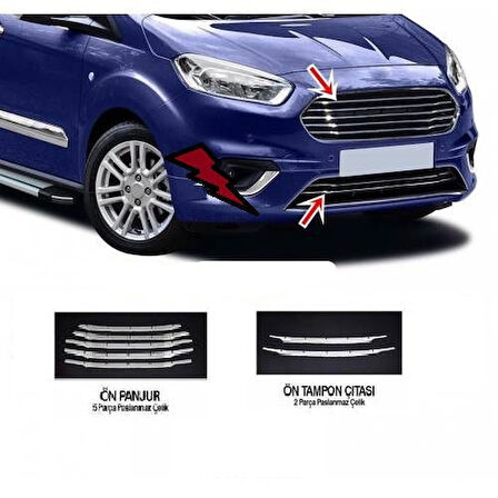 COURİER ÖN PANJUR KROMU 7 PARÇA 2017 2018 2019 2020 2021