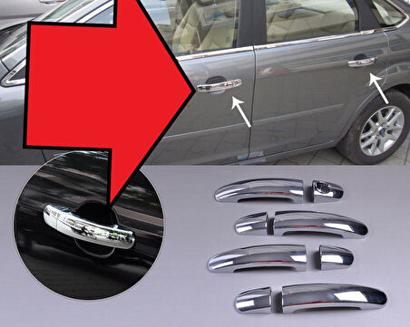 FOCUS 1 KAPI KOLU KROM 4 PARÇA P.ÇLK 1998 1999 2000 2001 2002 2003 2004 2005