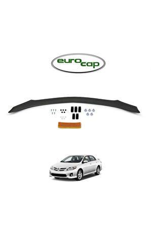 EUROCAP Toyota Corolla Ön Kaput Koruma Rüzgarlığı Akrilik (ABS) Parlak Siyah Deflektör 2008-2013 30780808* B 2 56