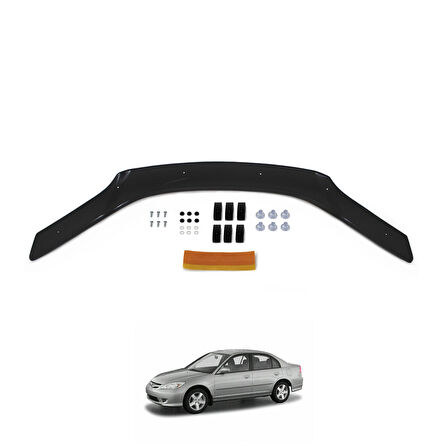 4mm 1.kalite Honda Civic 2001 2006 ARASI Ön Kaput Koruyucu Rüzgarlığı CAPPAFE 30340201 4 *C3 7 *C1 5 *