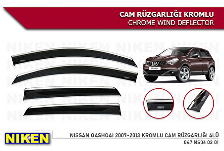 QASHQAİ 2007 2013 KROMLU CAM RÜZGARLIĞI NİKEN