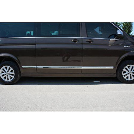 TRANSPORTER T5 UZUN ŞASE YAN KAPI ÇITASI 7 PARÇA KROM 2010 2011 2012 2013 2014 2015 2016