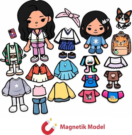 Toca Boca Sisters Black Kıyafet Giydirme Seti