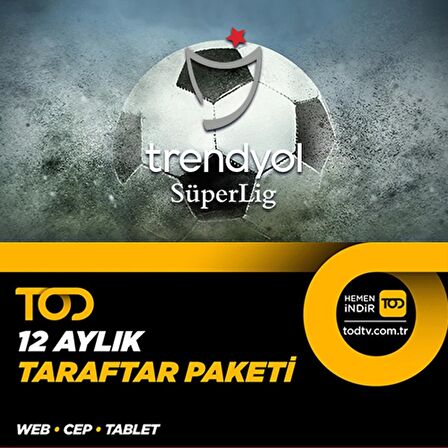 Tod 12 Aylık Taraftar Paketi - (Web + Cep + Tablet)