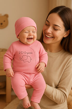 Tois Baby 2 Li Avantajlı Set Hediyelik Organik Hastahane Çıkışı Bebek Takımı 0-3 Ay