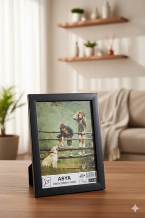 Dekoratif Tokyo 3'lü Set (10x15, 13x18, 15x21) Plastik Siyah Fotoğraf Çerçevesi